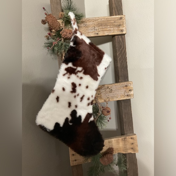 Handmade Other - Christmas stockings brown white cow print